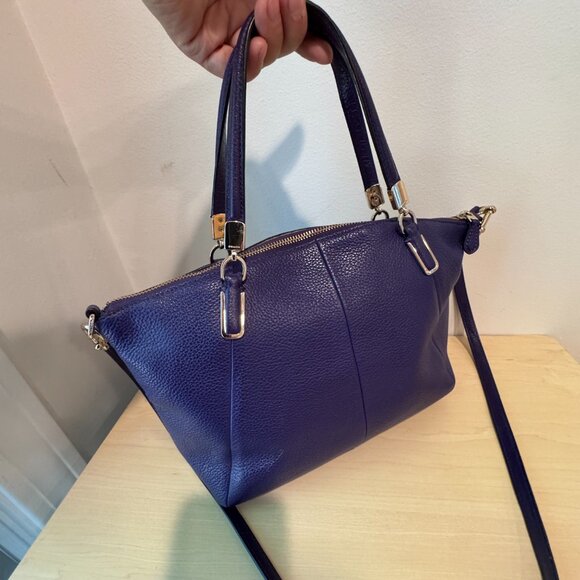 Coach Kelsey Pebbled Leather Satchel | Purple Violet | Crossbody Option 💜 - Picture 3 of 15